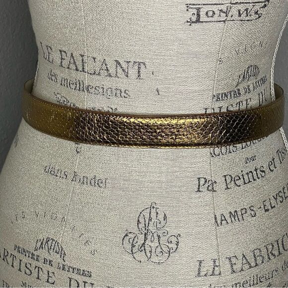 Vintage Metallic Gold Belt With Crystal XXX Buckle main image 12